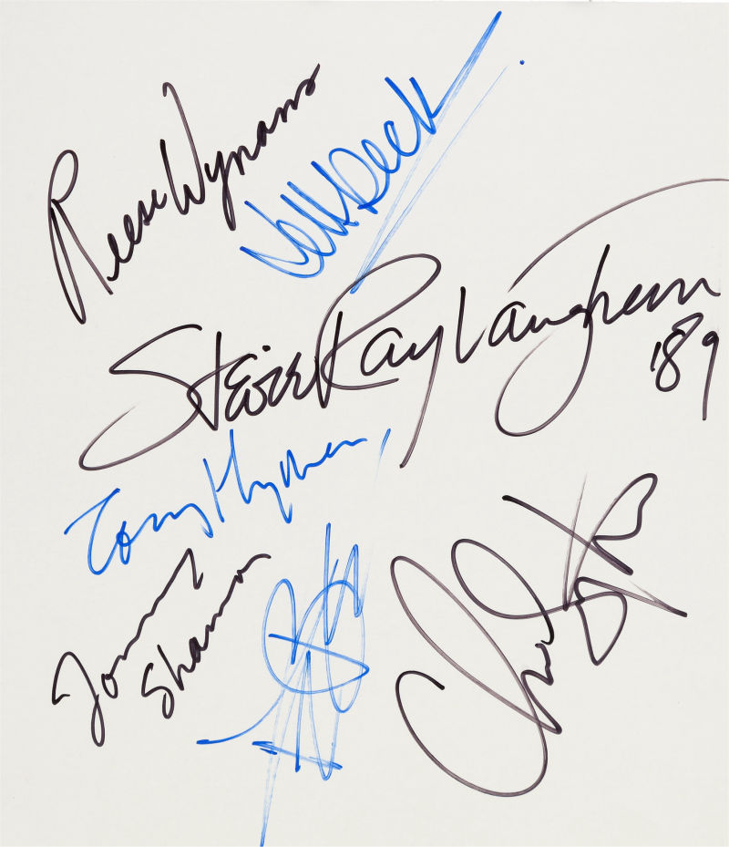 Stevie Ray Vaughan Autograph