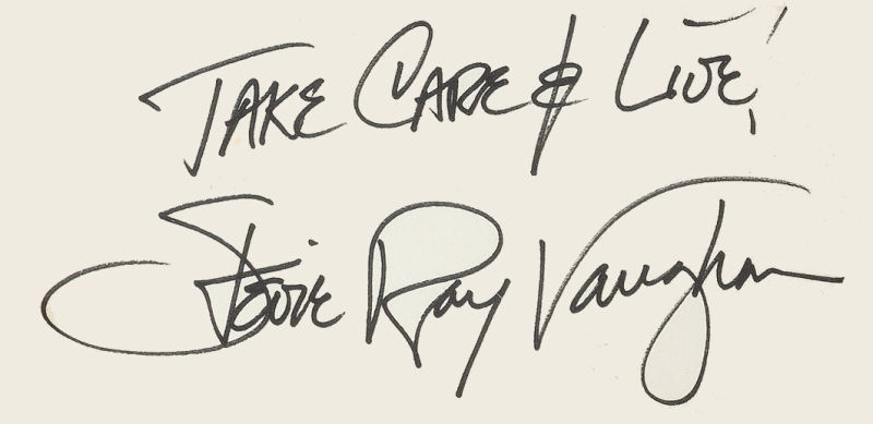 Stevie Ray Vaughan Autograph