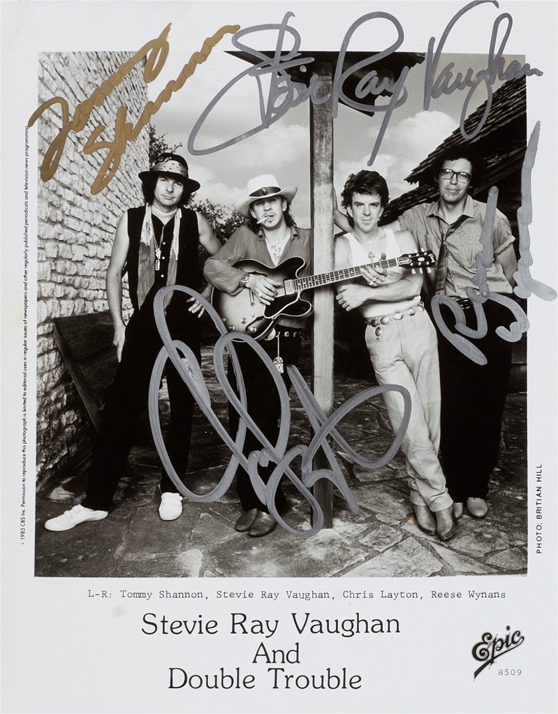 Stevie Ray Vaughan Signed Photo