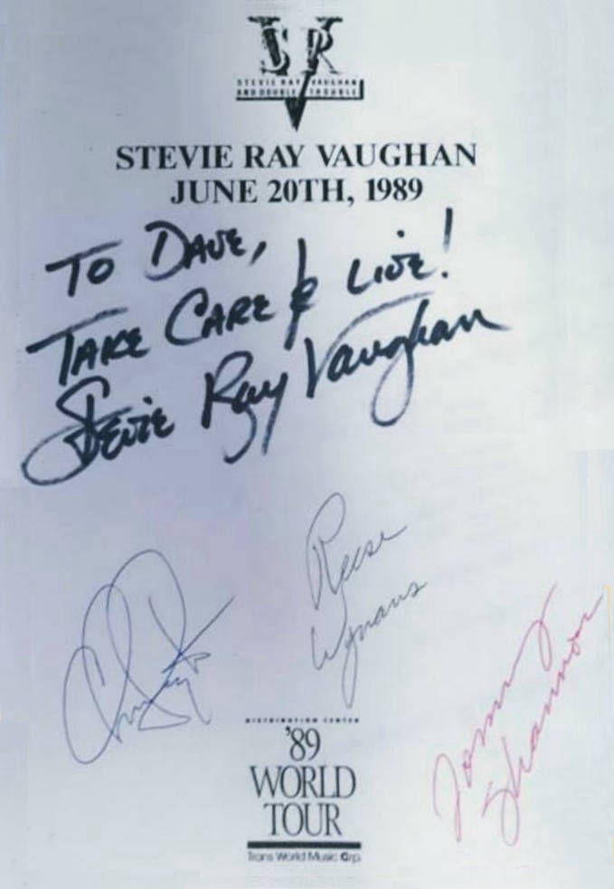 Stevie Ray Vaughan Autograph