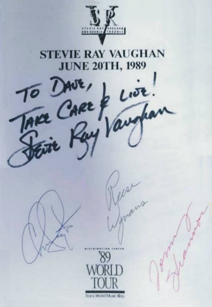 Stevie Ray Vaughan Autograph