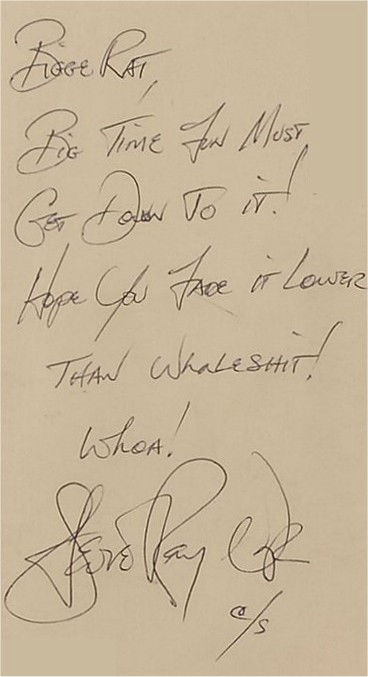 Stevie Ray Vaughan Autograph