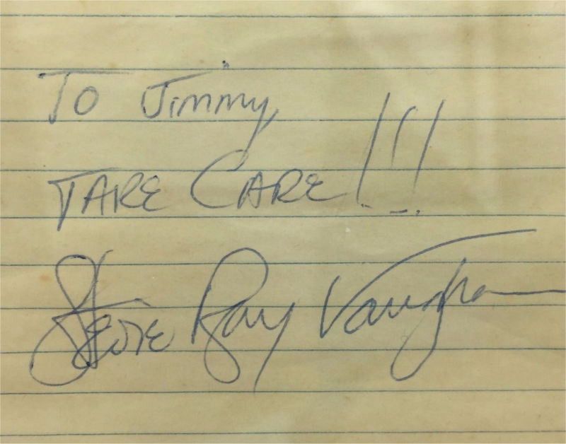 Stevie Ray Vaughan Autograph