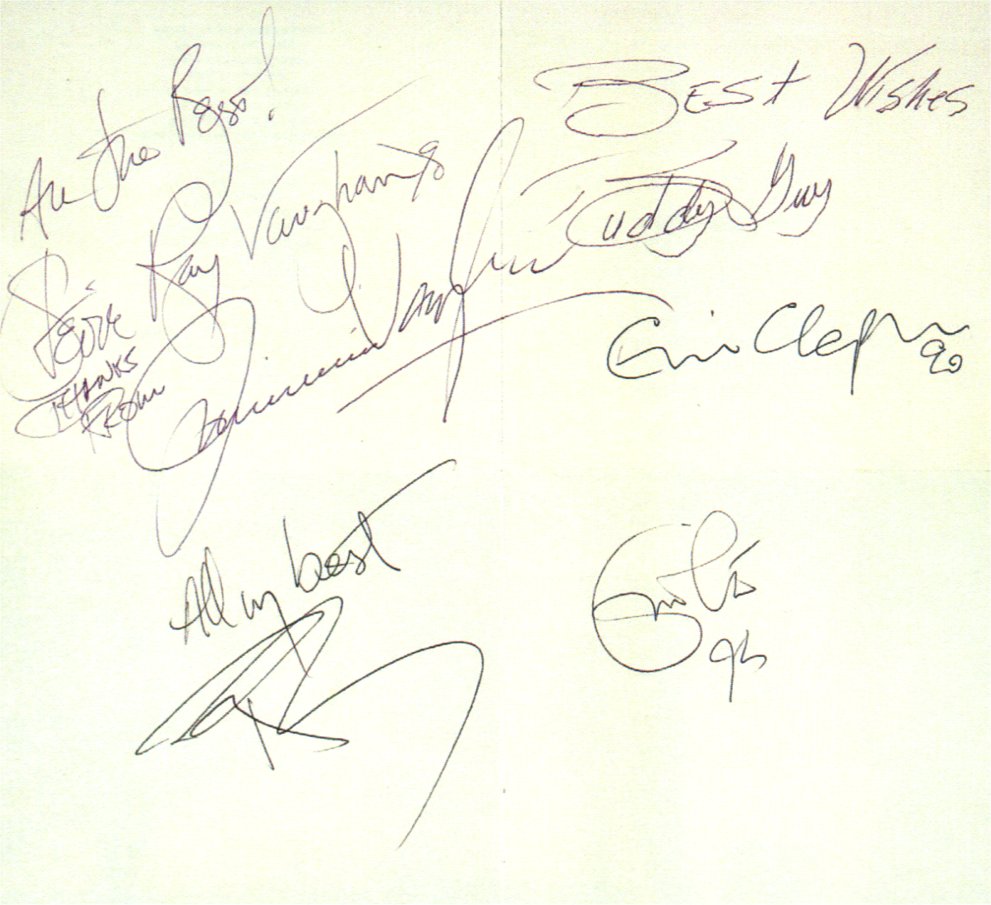 Stevie Ray Vaughan Autograph