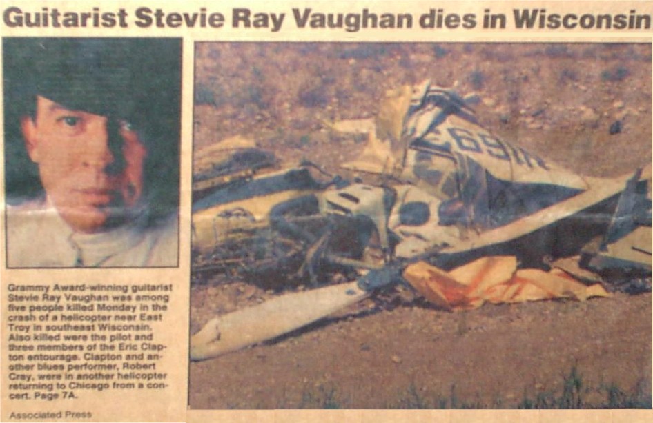Stevie Ray Vaughan Death Newspaper Report