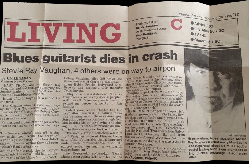 Stevie Ray Vaughan - Utica Observer Dispatch