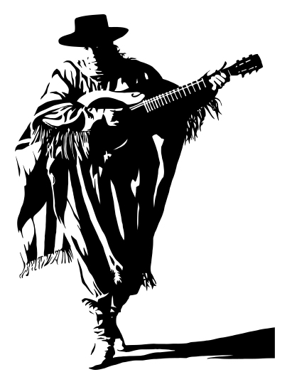 Stevie Ray Vaughan Silhouette