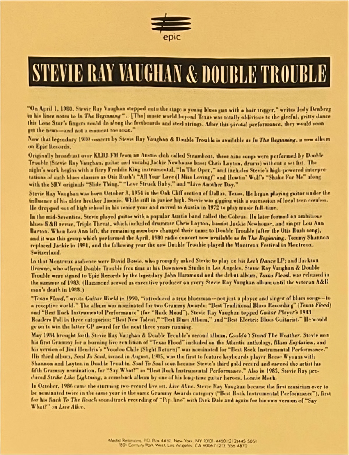 The Sky is Crying Press Release