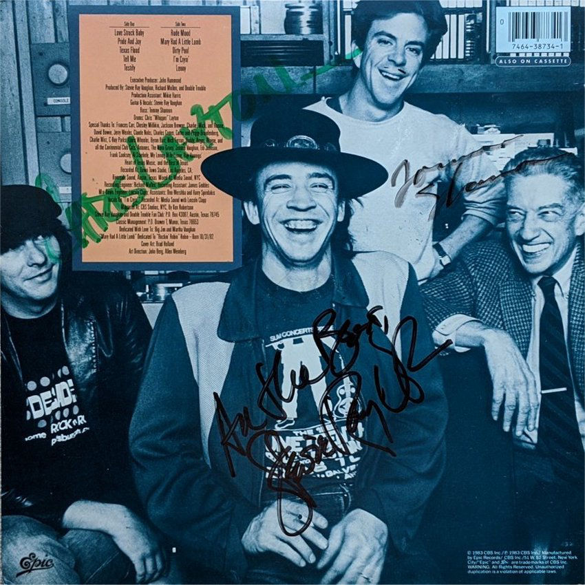 Stevie Ray Vaughan Signed Texas Flood LP 