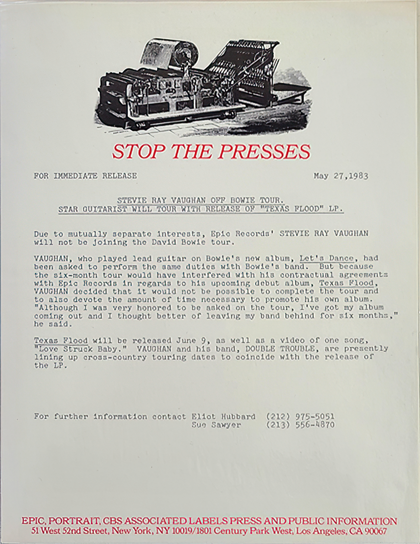 Texas Flood Press Release